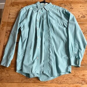 L.L. Bean Aqua Plaid Shirt